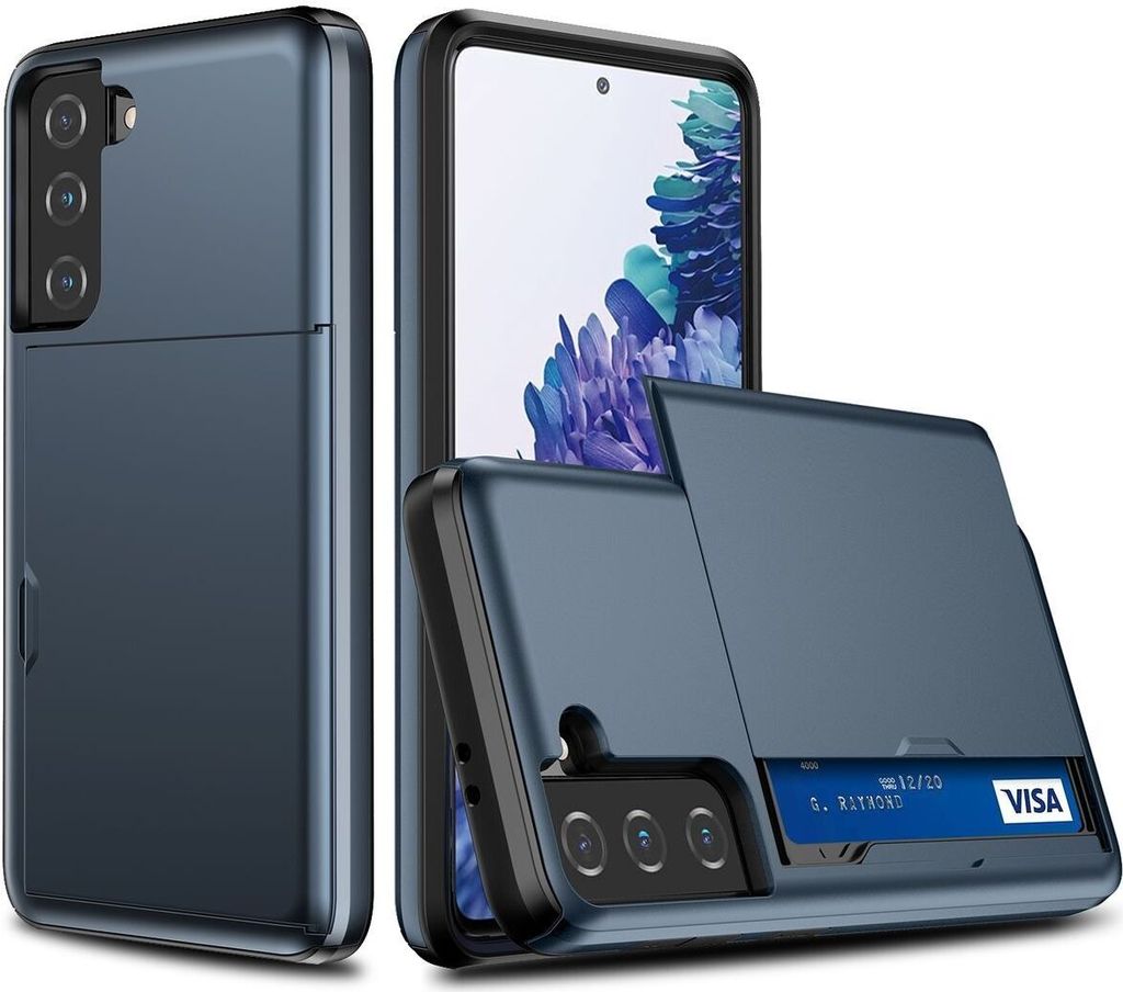König Design Hülle kompatibel mit Samsung Galaxy S21 Kunststoff Soft Handyhülle - Handy Case Blau