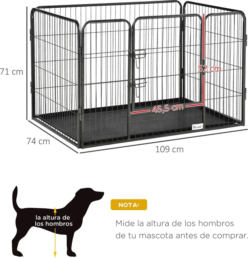 Parc rectangulaire pour chiots et petits chiens - Enclos modulable - 8