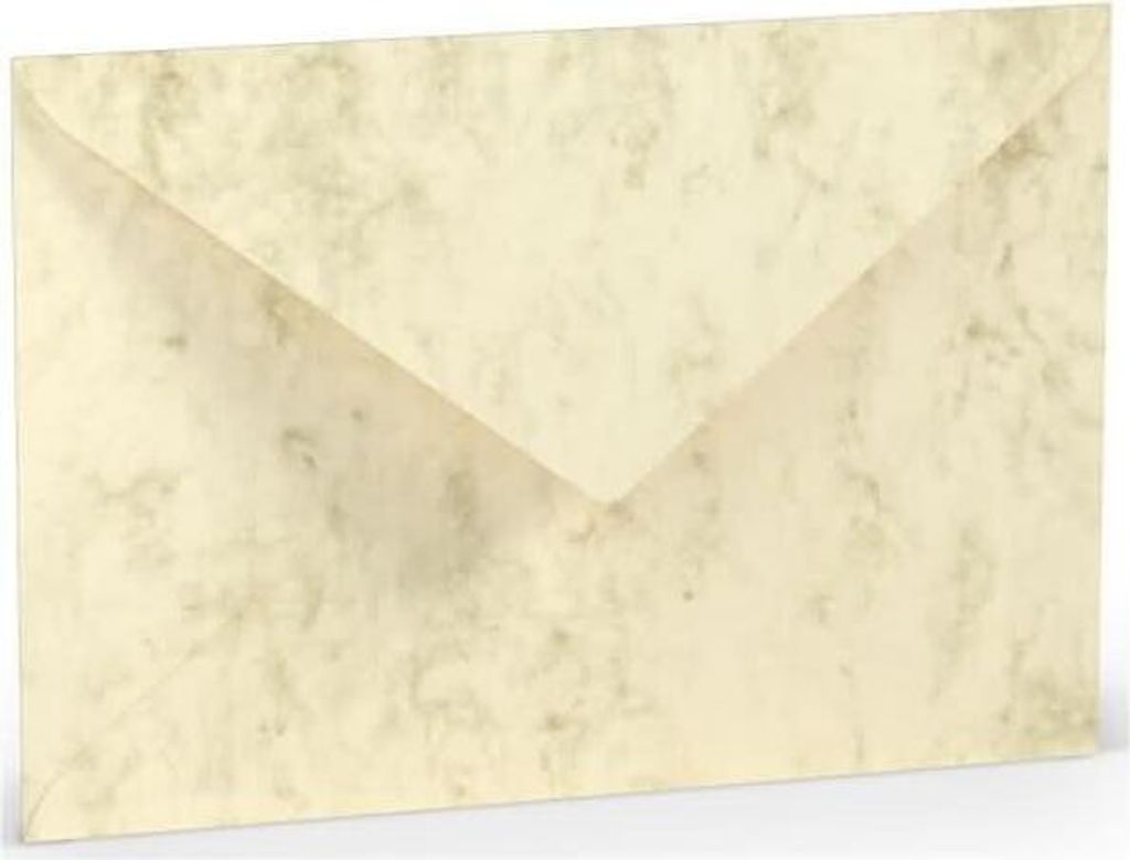 Briefumschläge Paperado DIN C5 Chamois Marmoriert 5er Produktbild 