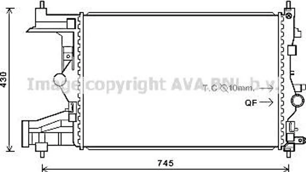 Radiateur Moteur pour Chevrolet Cruze et Orlando - Remplace OE