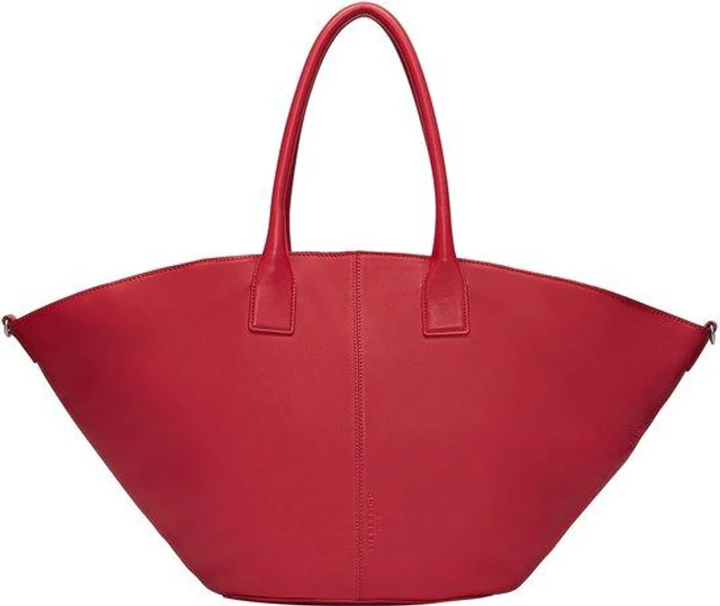 Cabas de courses rouge lumineux en mica, grand format réutilisable chic