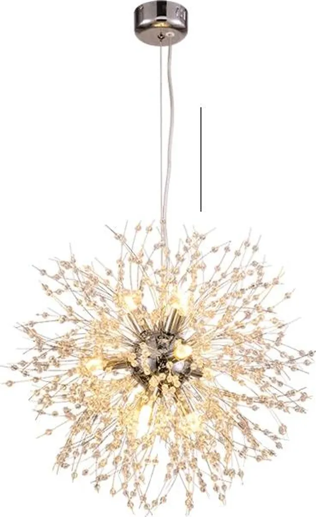 Lustre Argenté 220V Installation Facile Suspension Moderne Haute Qualité