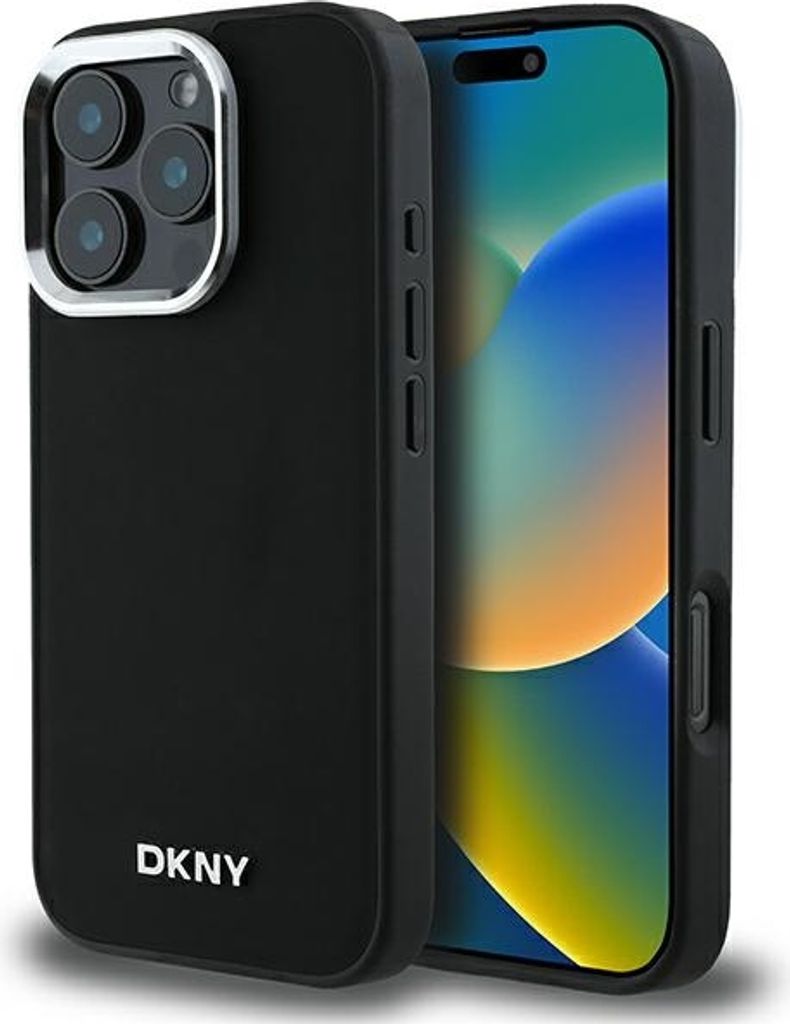 DKNY DKHMP16XPSCMCLK iPhone 16 Pro Max 6.9" schwarz hardcase Plain Silver Logo MagSafe Schutzhülle