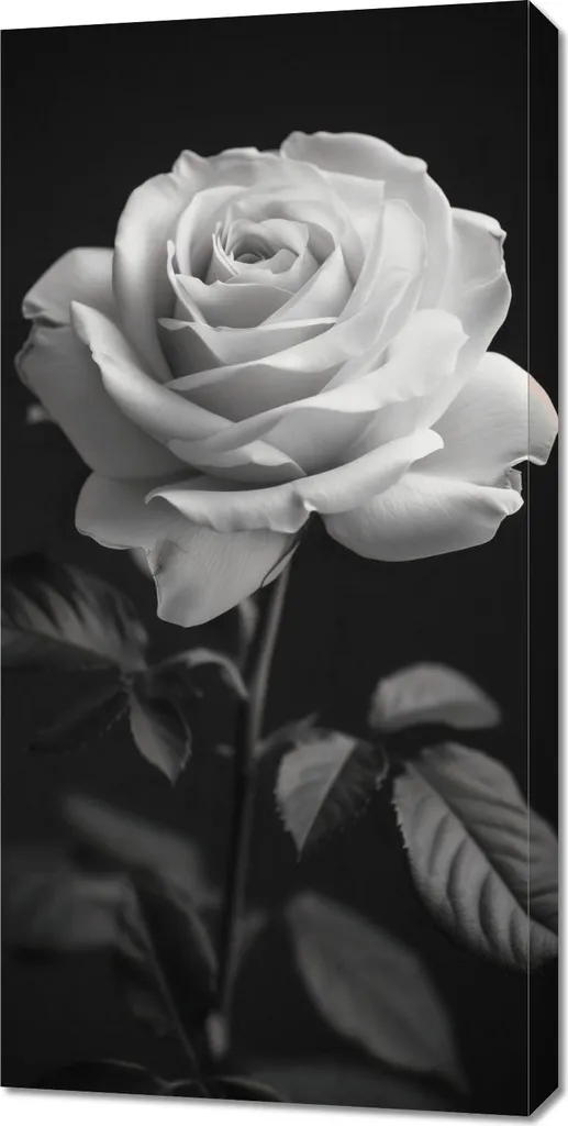 Image 50 x 100 cm Feuilles de rose Haute Définition sur Toile Premium