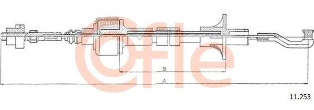 COFLE 11.253 Seilzug, Kupplungsbetätigung OE 669132 kompatibel mit Corsa A