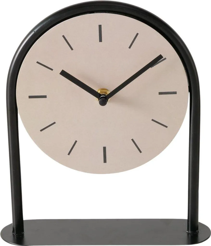 Horloge de table en métal DIABOLO hauteur 22 cm - Design Industriel