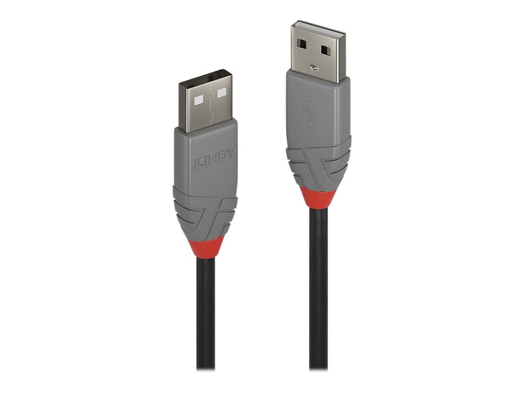 LINDY USB 2.0 Kabel Typ A/A Anthra Line M/M 1m