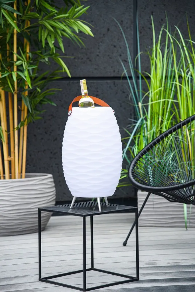 Lampe LED rechargeable avec baffle Bluetooth 5W design BOOMBOX BUCKET