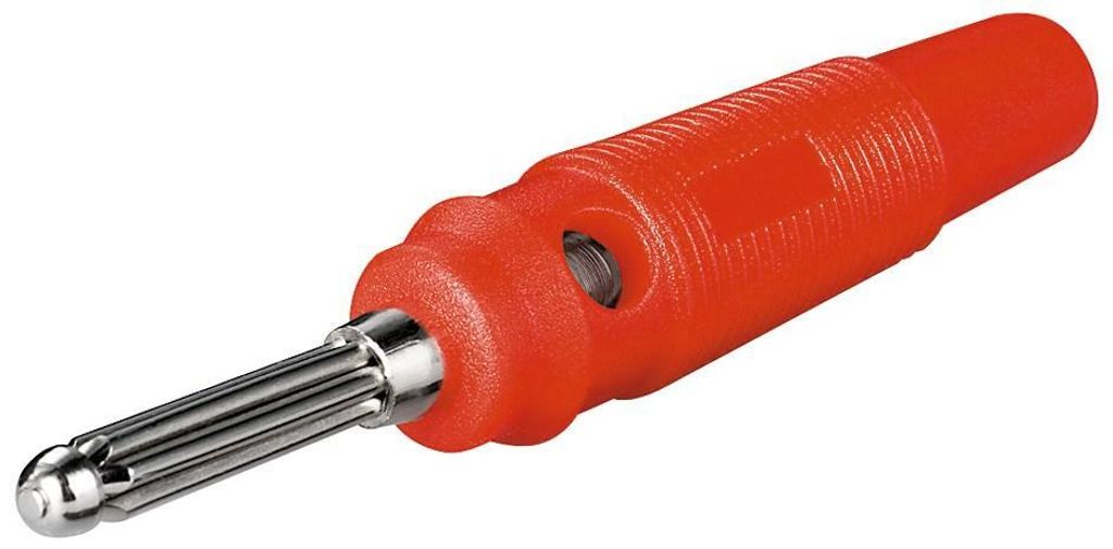 goobay Bananen Stecker mit Querloch 4 mm trittfest rot Image du produit 