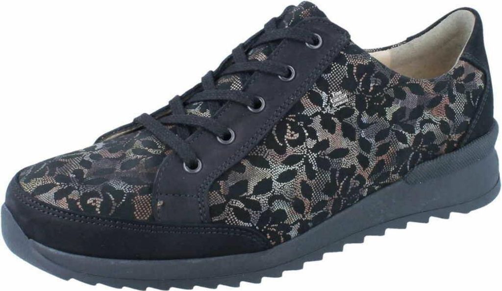 Finn Comfort, Pordenone, Damen, Schnürschuh, Schwarz, Leder, NEU - Damenschuhe Bequemschuhe / lose Einlage, Schwarz