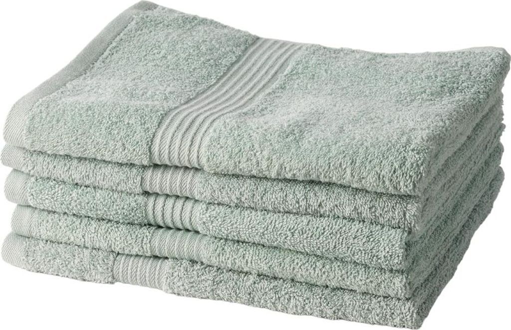 TODAY Essential Handtuch-Set Hellgrün 70 x 130 cm (5 Stück) Produktbild 