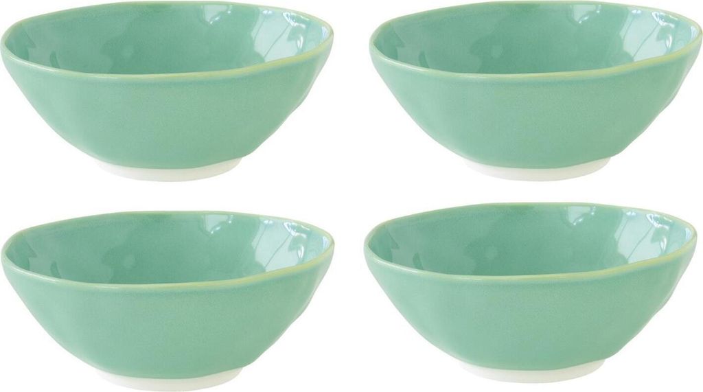 4er Set Müslischalen INTERIORS aqua grün D. 15cm Porzellan Easy Life WA