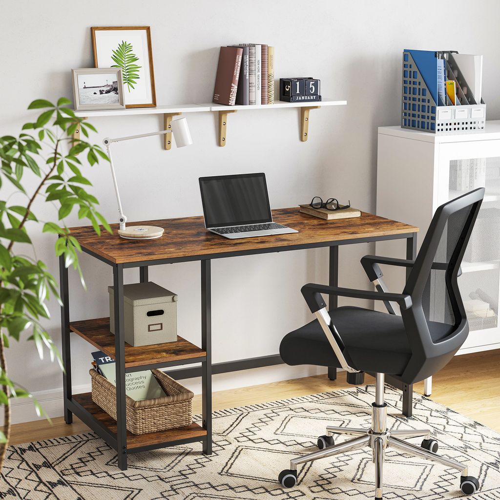 Computertisch mit Regale Schreibtisch Arbeitstisch Bürotisch PC-Tisch 
