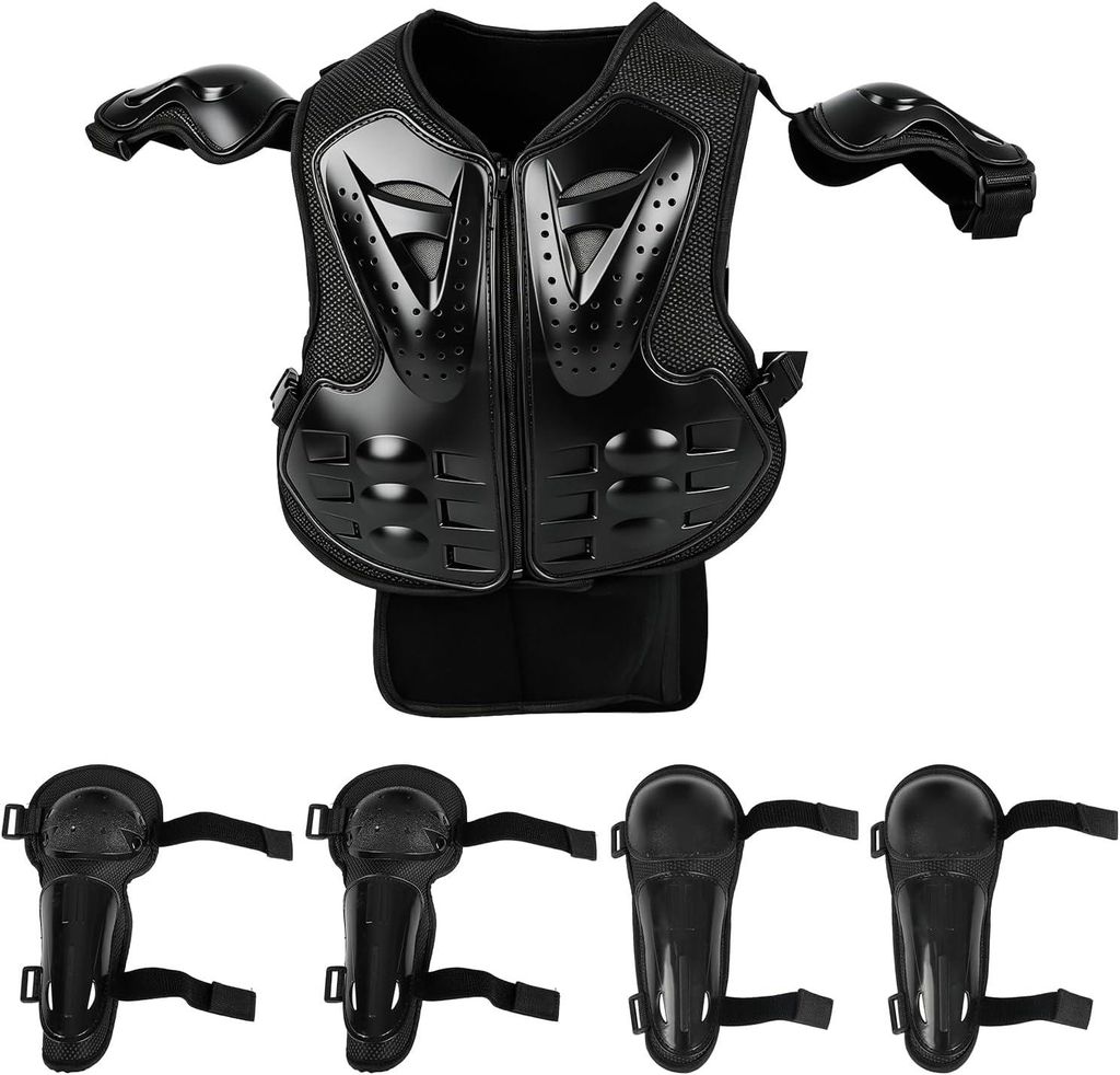 5 Stück Motorrad Schutz Jacke,Kinder Motorrad rüstung mit Produktbild 