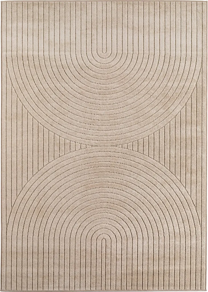 Nova Uro Tapis Beige à Poils Ras 80x250cm - Résistant et Facile d'Entretien
