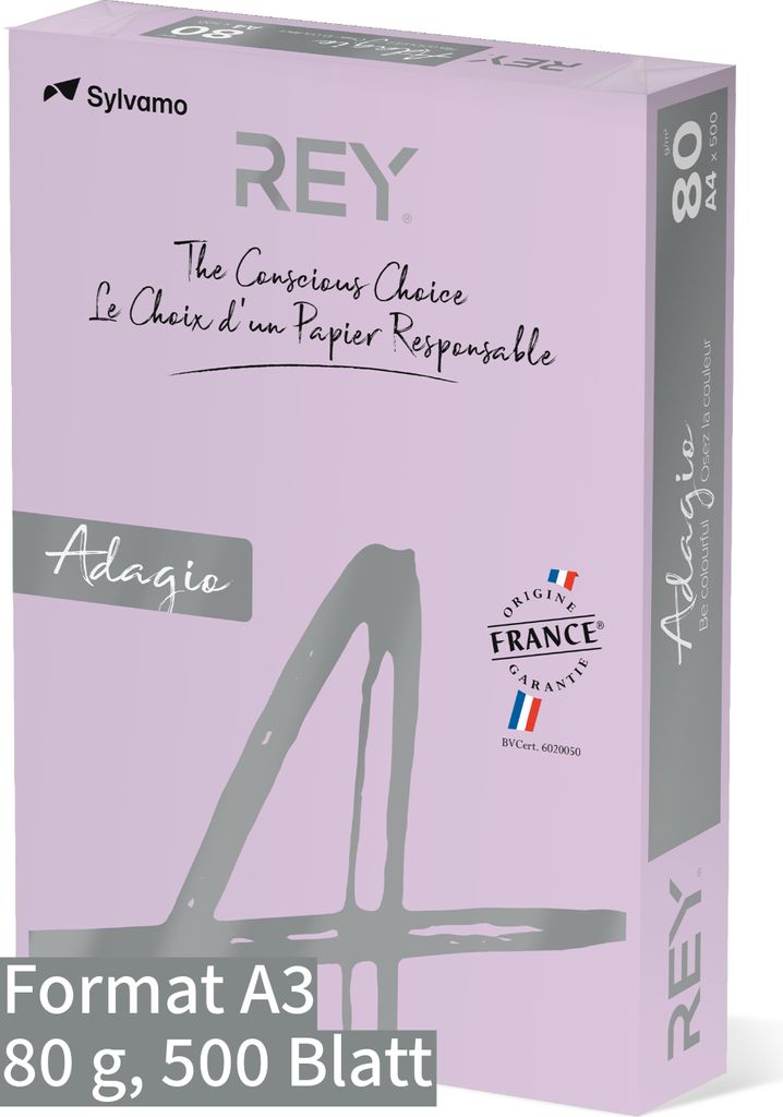 Kopier-Offset A3 KP380 REYAdagio 80g flieder Pckg. a 500 Blatt