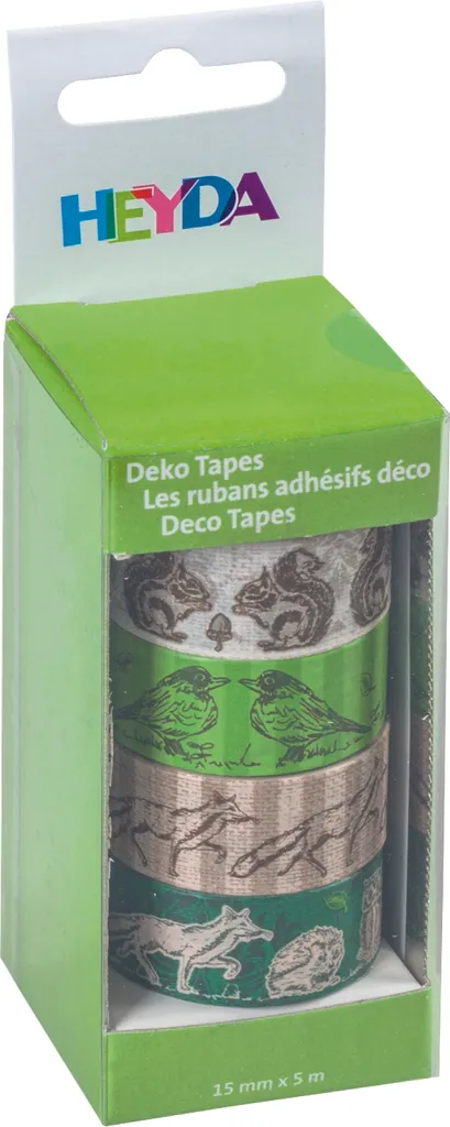 Heyda 203584388 Deko Tapes Noël Écureuil - Lot de 2 Rouleaux 5m x 15mm