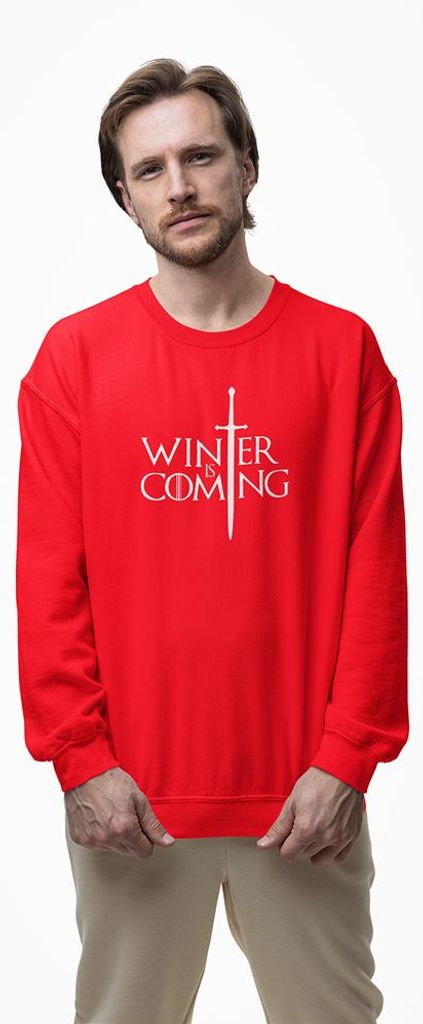 D&B Design Uni Pullover SWMO00104 Winter Is Coming Rot-Größe M
