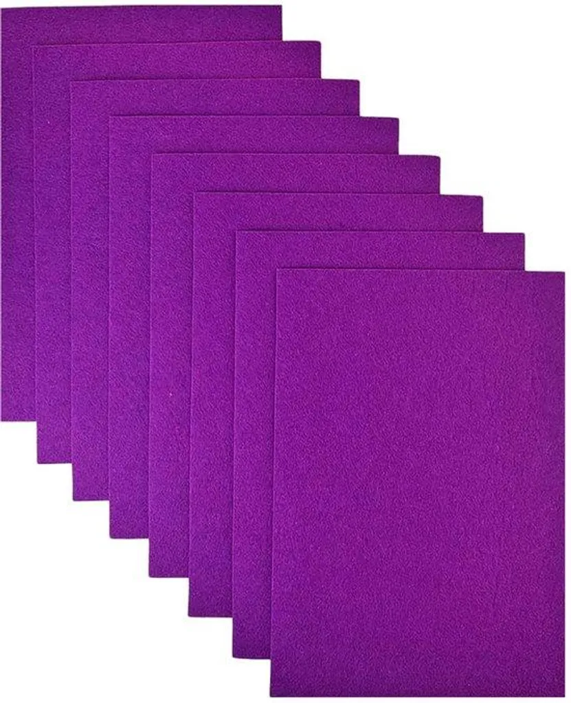 Feutrine Violette 2mm Auto-adhésive - Format 20x30cm Haute Qualité x8