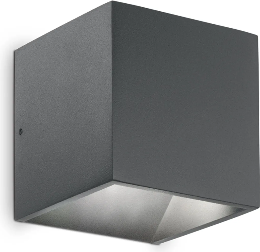 Applique RUBIK Anthracite en Aluminium - Éclairage Mural Cube 1 Ampoule