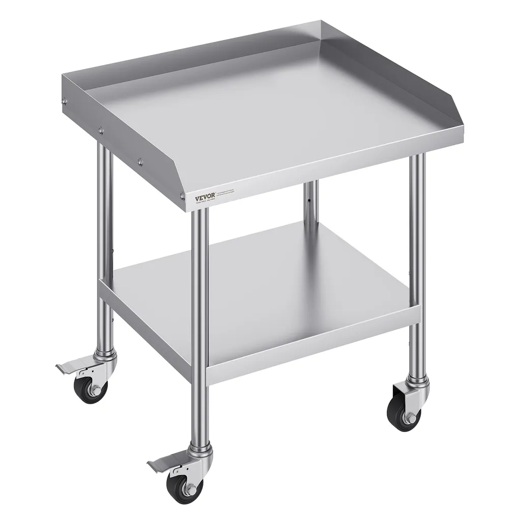 Banco Lavoro Metallo VEVOR Inox con Ruote | Perfetto per Cucina e Garage