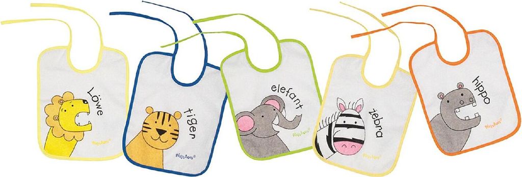 PLAYSHOES (507145) Binde-Lätzchen 5er Pack, Größe: one size Produktbild 