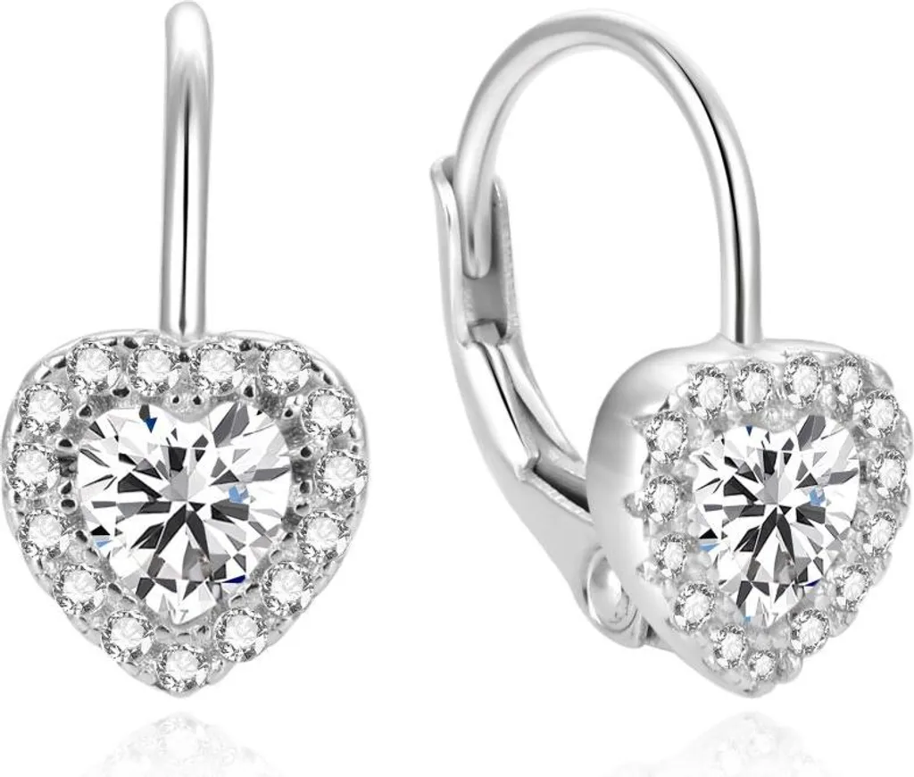 Boucles d'oreilles cœur noir en argent massif au design gothique