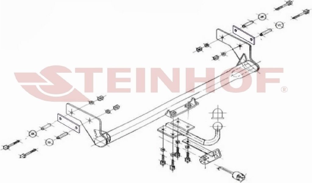 Z547666 Anhängerkupplung passend für RENAULT Kangoo I 10/1997-2008 starr