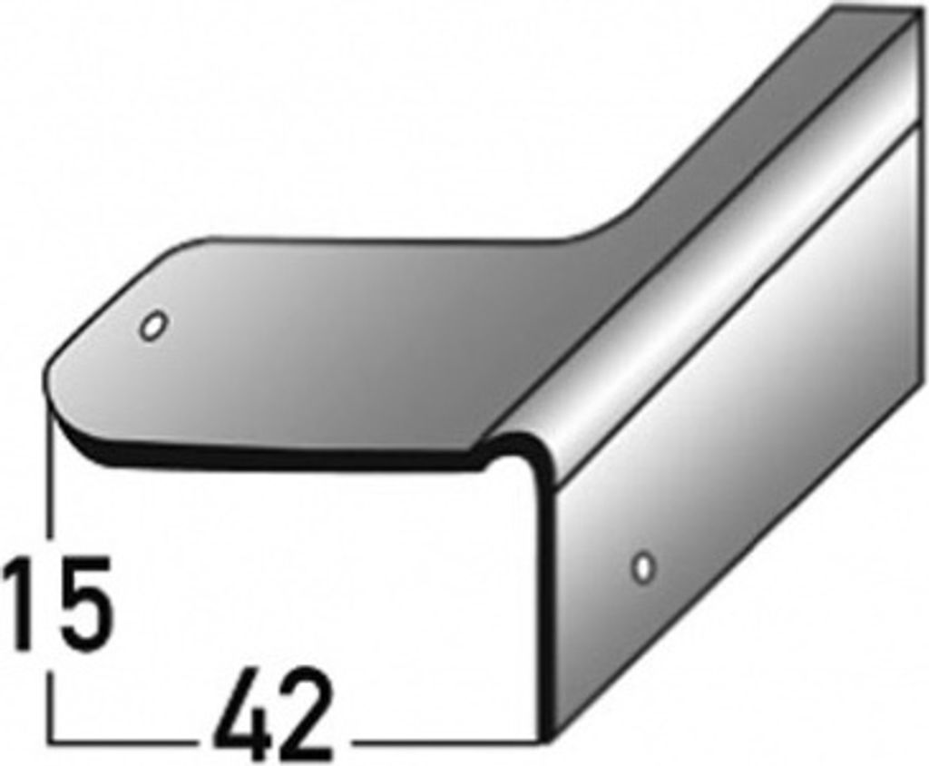 Reparaturwinkel für Treppensanierung, für Holztreppen, verzinkter Stahl, 15 mm Nase, inkl. Befestigungszubehör-2000