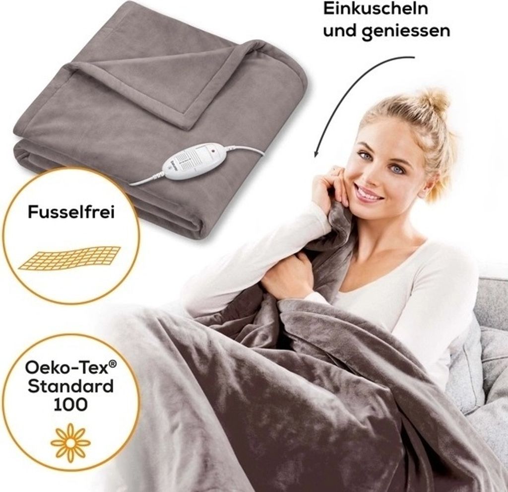 Koc ogrzewany BEURER HD75 z automatycznym wyłącznikiem 100W Zdjęcie produktu 7