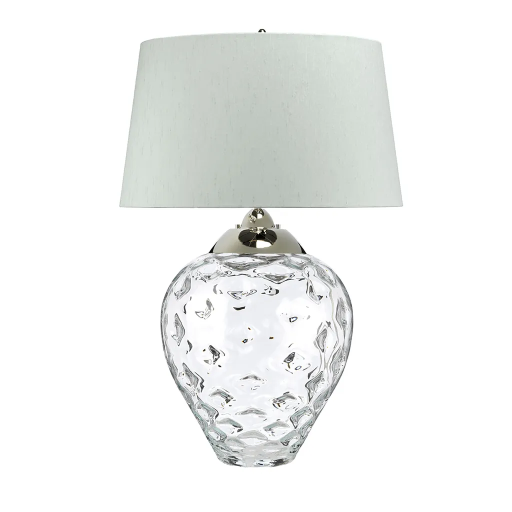 Lampe de bureau LED haute en verre pour éclairage de salon, acier 79 cm