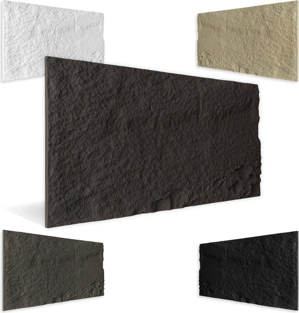 HEXIM Steinoptik Felsen Platten 6 Stück 120x60cm PolyurethanWandverkleidung 4,38 m² 3D Paneele Bruchstein Stone Nachbildung Wandpaneele Wanddeko ...