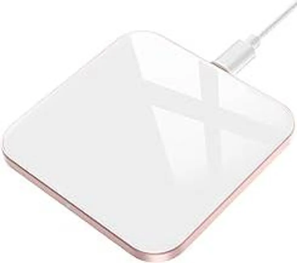 Caricabatteria wireless 15 W Stazione di ricarica induttiva per cellulari [Tipo C] Stazione di ricarica wireless Qi per iPhone 17/16/15/14/13/12/11/ X/XS /8, AirPods, Pad di ricarica 10 W per Galaxy S24/23/22/21/10/ Note 8/S7, Huawei, bianco