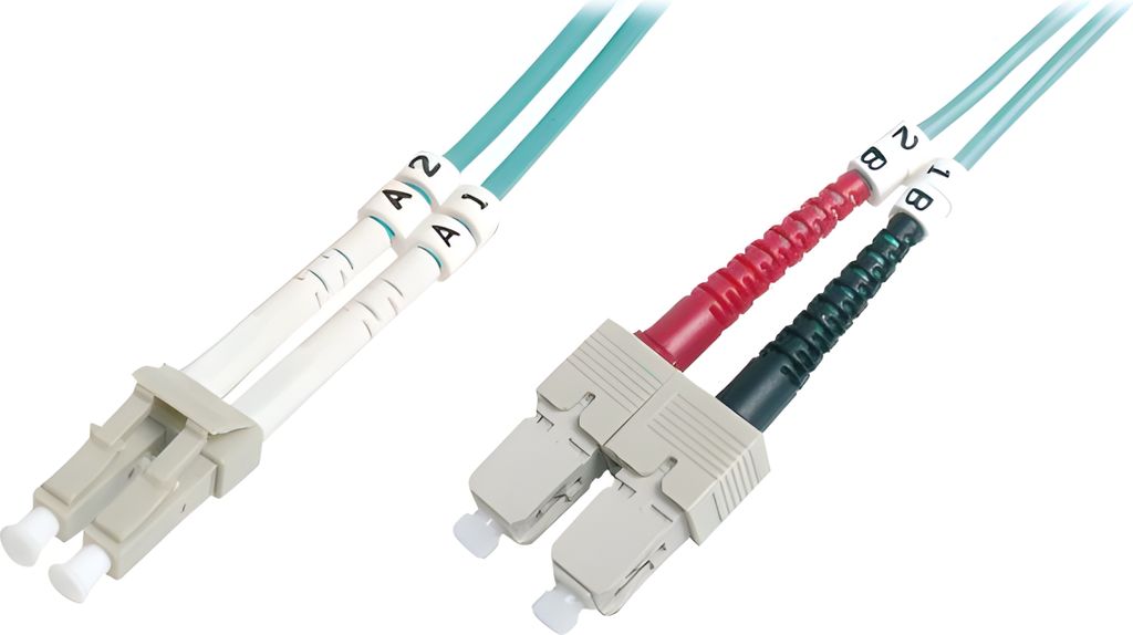 DIGITUS LWL Patchkabel LC Duplex - SC Duplex OM3 2,0 m
