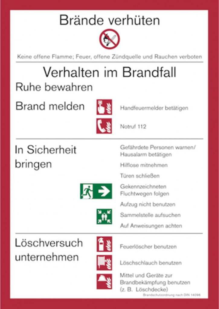 Dreifke® Aushang, Brandschutzordnung Teil A gem. DIN 14096 Produktbild 