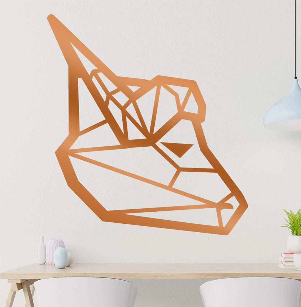 Wasserbüffel Polygon Wandtattoo Wandaufkleber Wall Sticker - Dekoration, Küche, Wohnzimmer, Schlafzimmer, Badezimmer