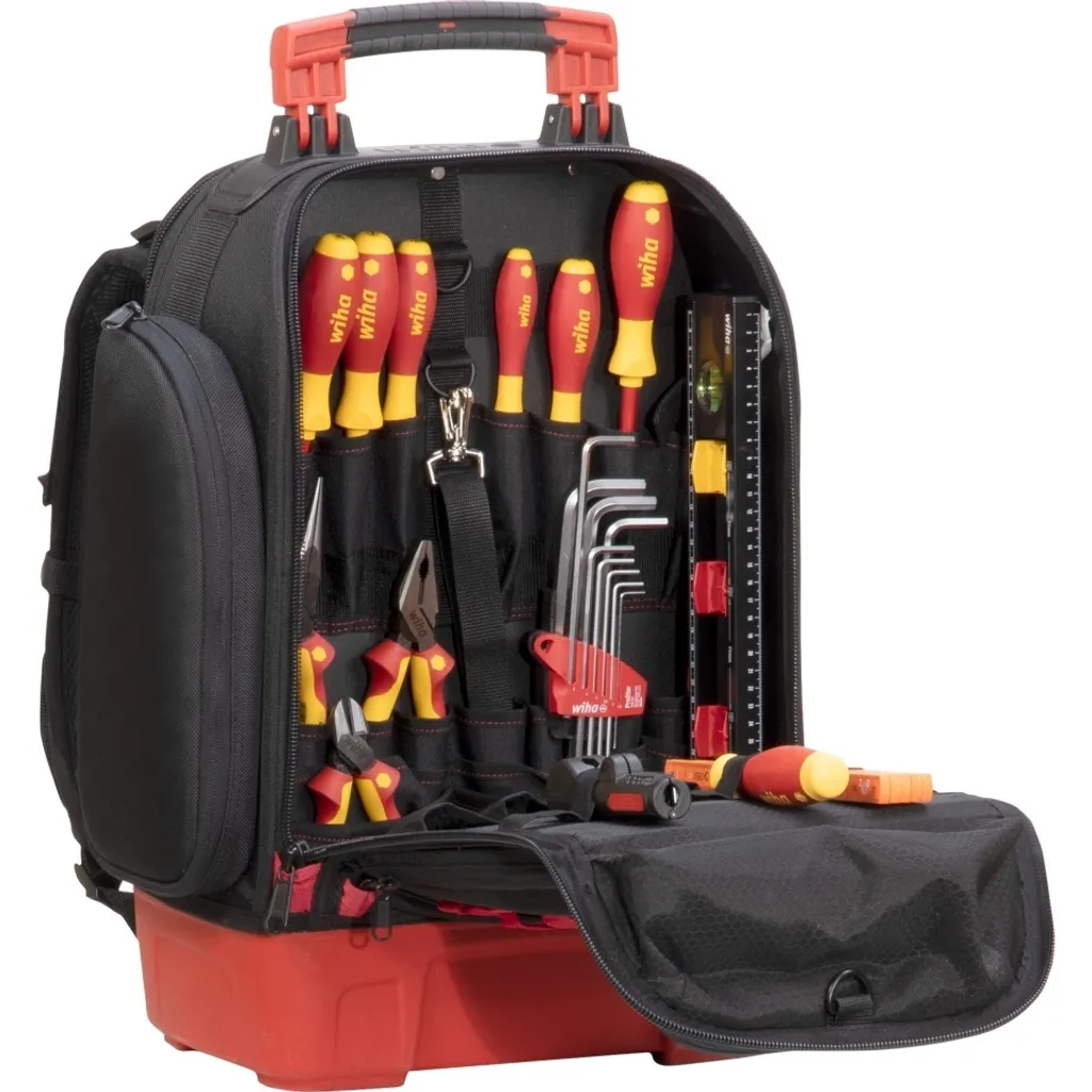 Sac à dos d'outils Wiha 27 pièces isolé 1000V pour travaux électricien
