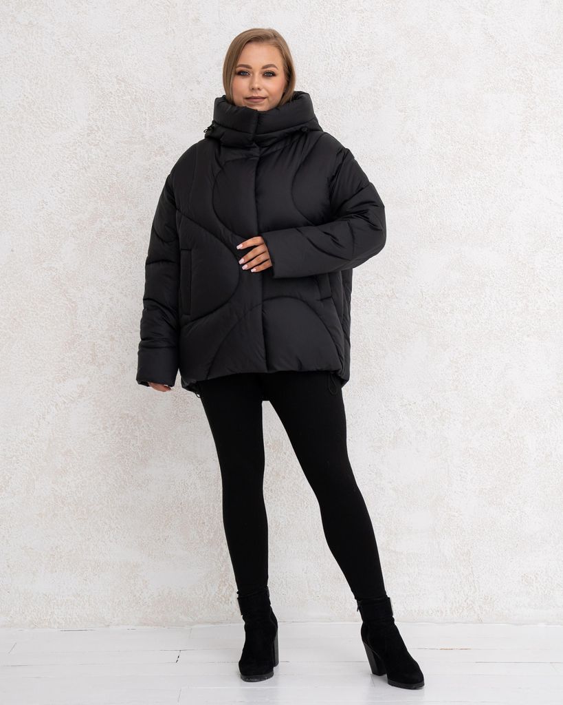 Damen-Winterjacke mit Kunstdaunen 0480 - 56 Schwarz A.G.