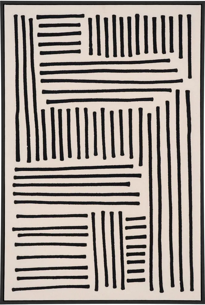 Sublimez vos Murs avec la Toile Lipari 60x90 cm Noir et Beige No.1