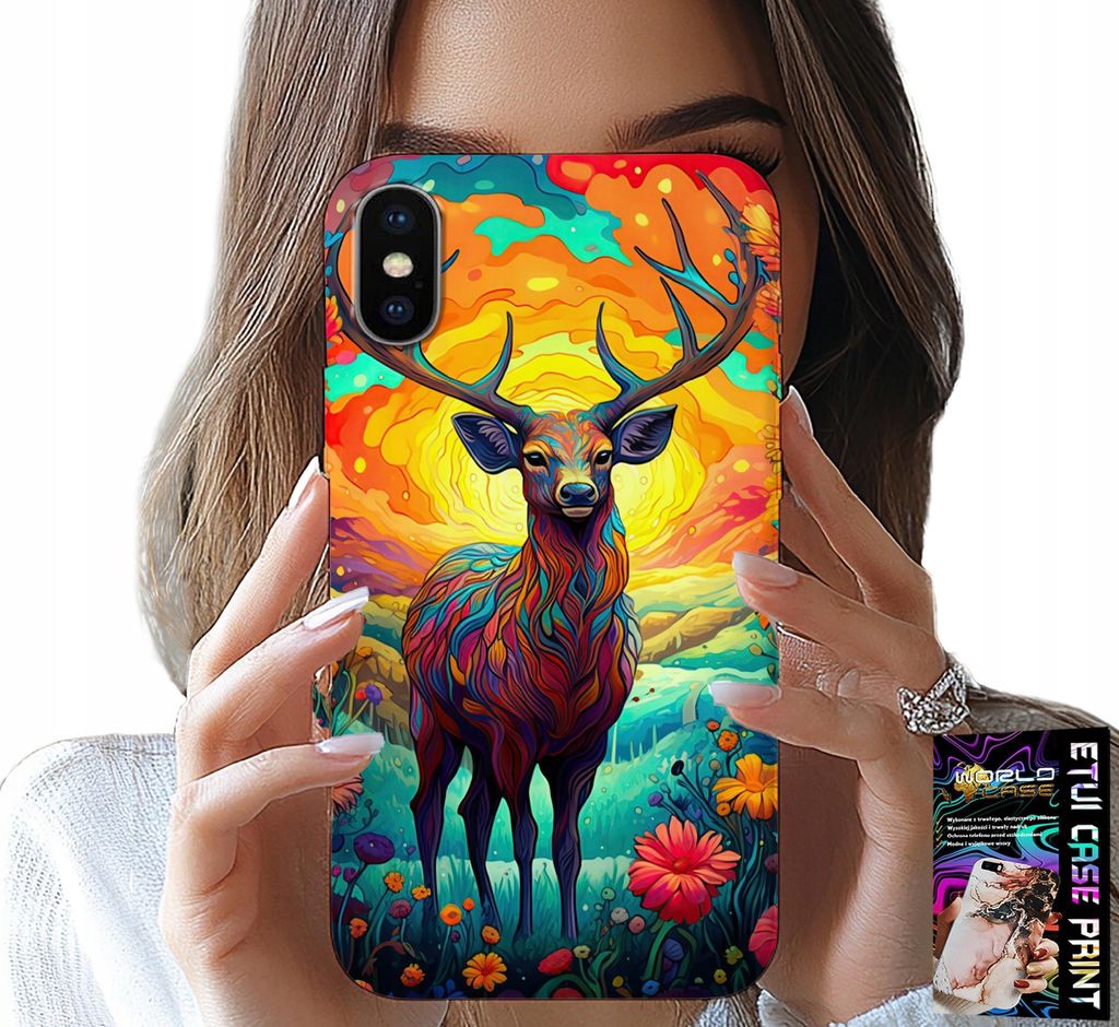 Hülle Für Iphone X / Xs - Farbenfrohe Designs Hirsche Elche Waldtiere