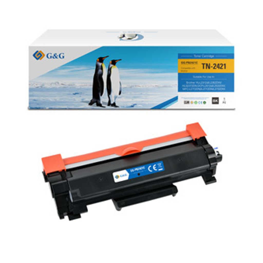 G&G Kompatibler Toner zum Einsatz in Brother TN2421, NT-PB2421C, schwarz, 3000er