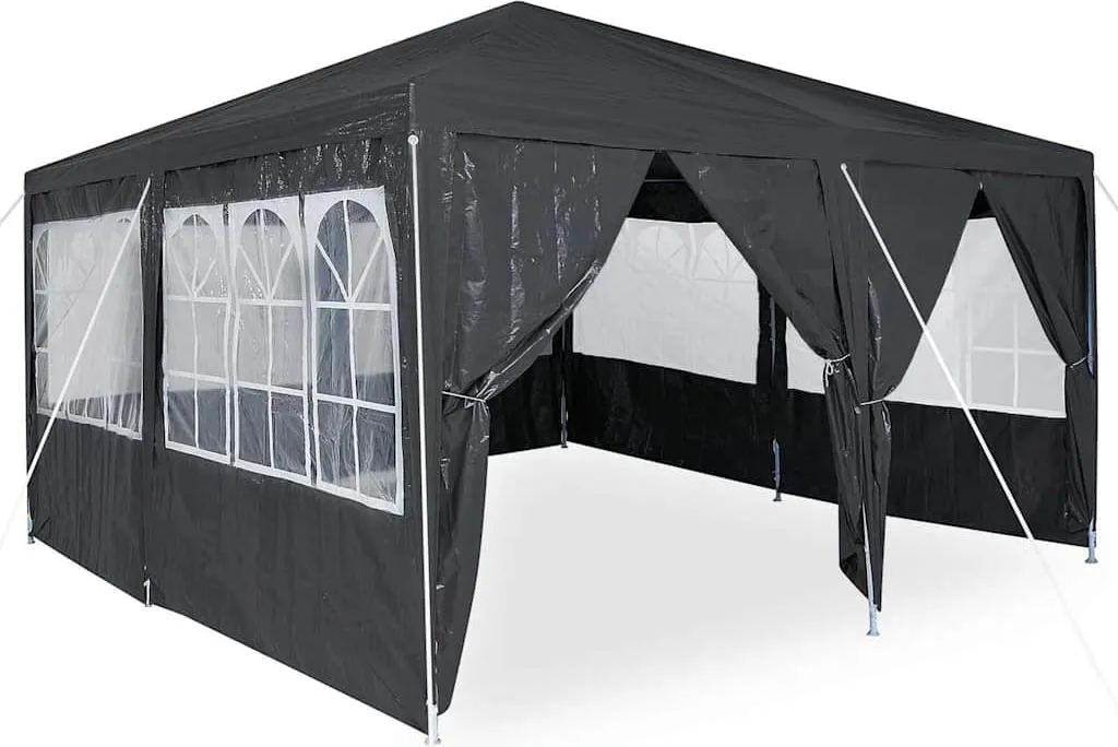 Gazebo da Giardino 4x4m vidaXL Antracite | Tenda Party per Famiglie