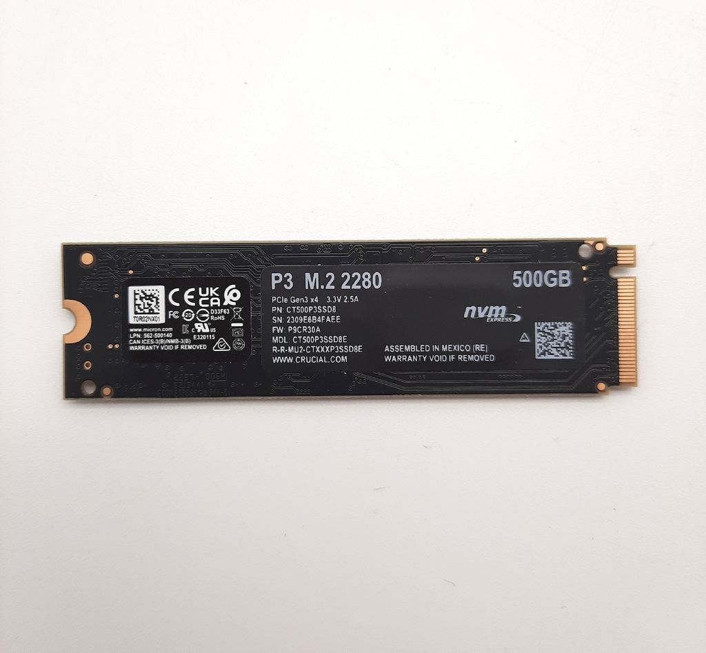 SSD  500GB Crucial M.2  (2280)  P3 Plus NVMe PCIe intern Obrázek produktu 