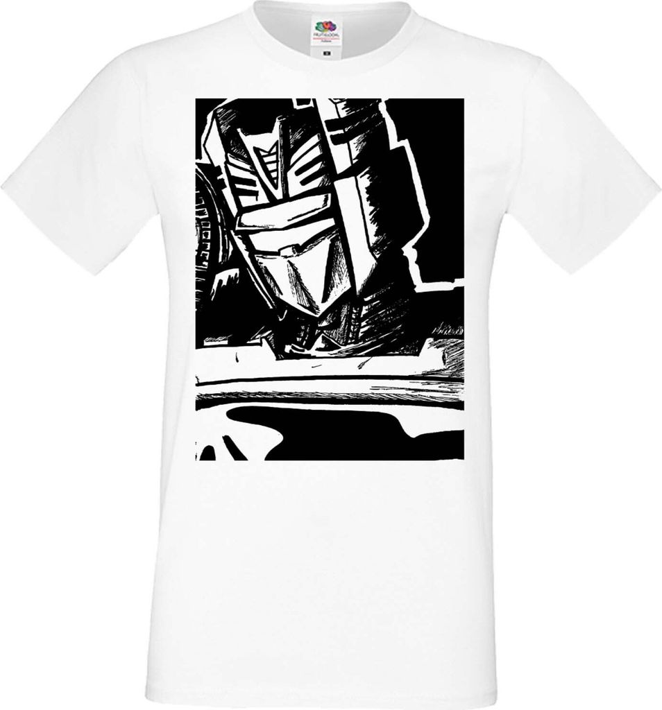 Herren T-Shirt Manga Anime Transformers Optimus Prime 02 Transformers Leader, Man S / Weiß