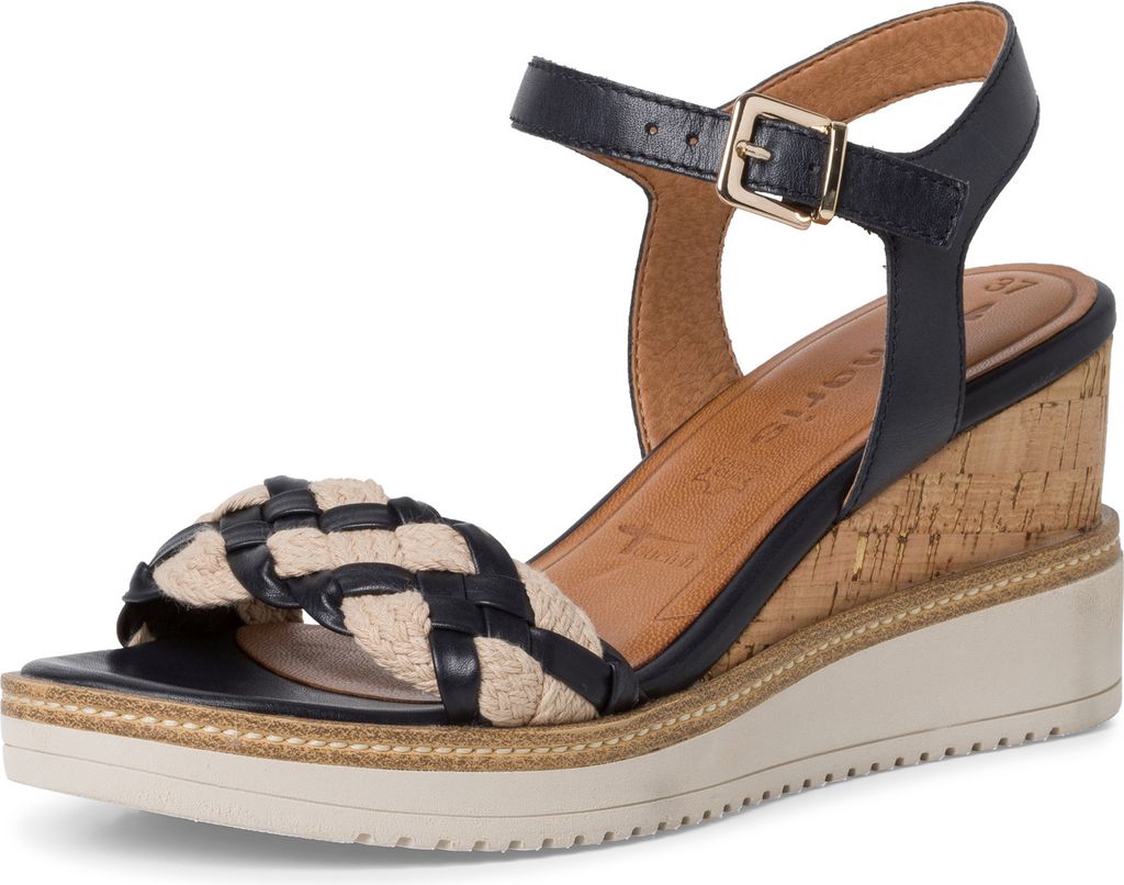 Tamaris Keilsandalette - Navy Synthetik Größe: 41 Normal
