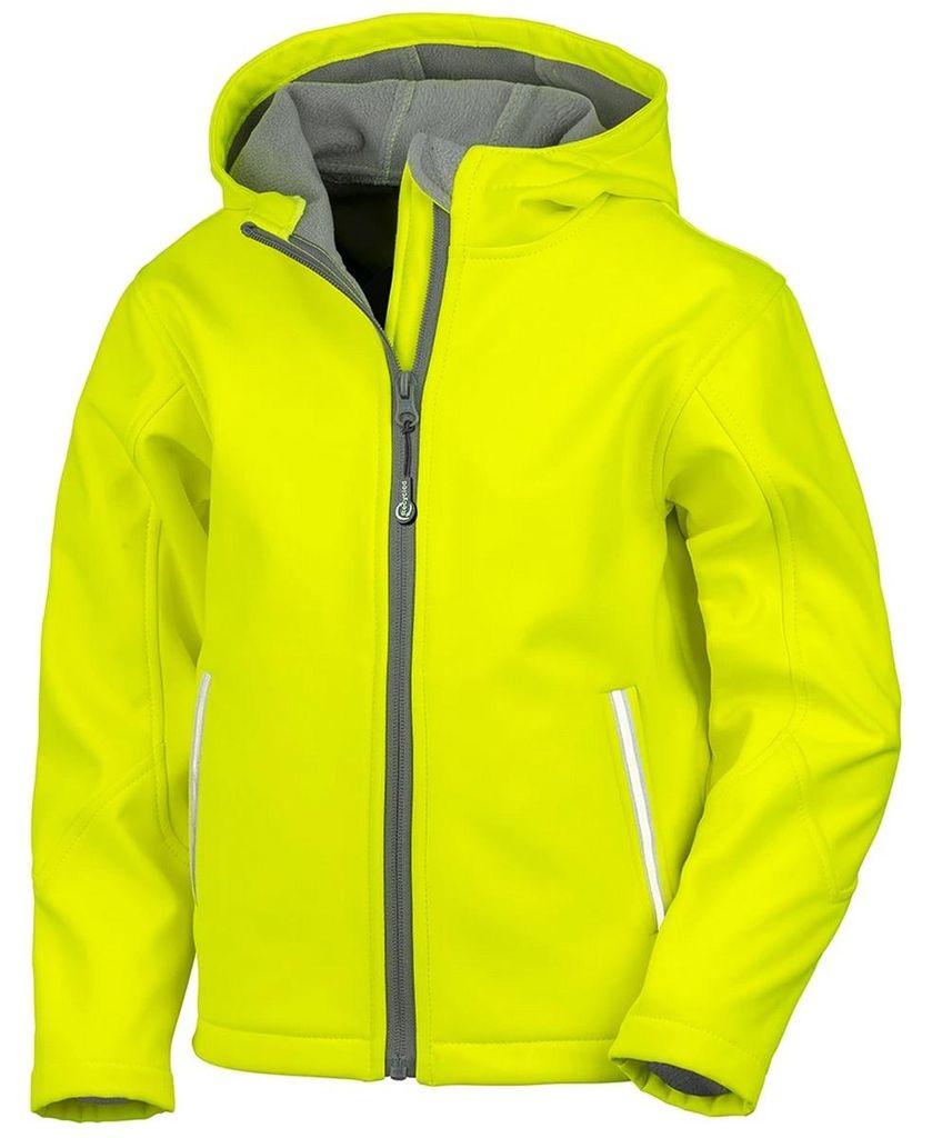 Result Core - "TX Performance" Softshelljacke mit Kapuze für Kinder RW10217 (146-152) (Neon-Gelb)