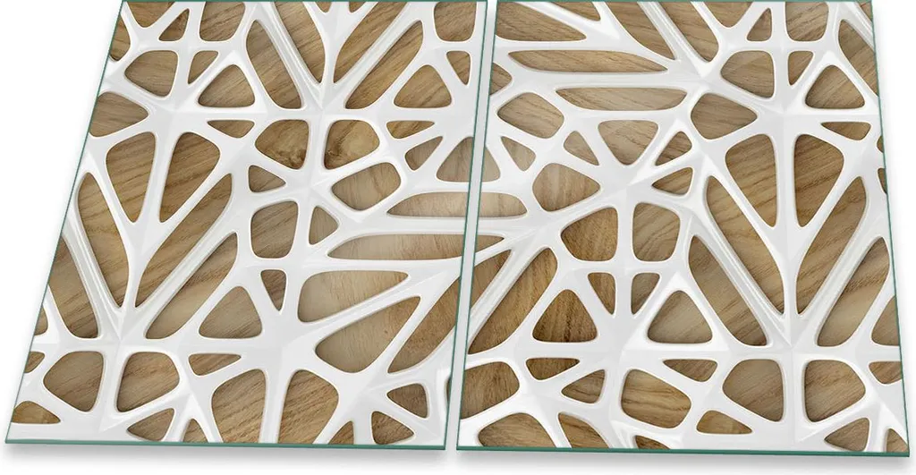 Piastra Copertura Vetro Astratto Beige 40x52 - Eleganza in Cucina