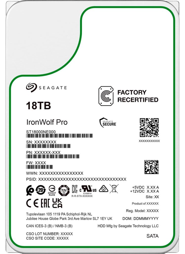 Seagate IronWolf Pro NAS 18 TB , Festplatte, (SATA 6 Gb/s, Produktbild 