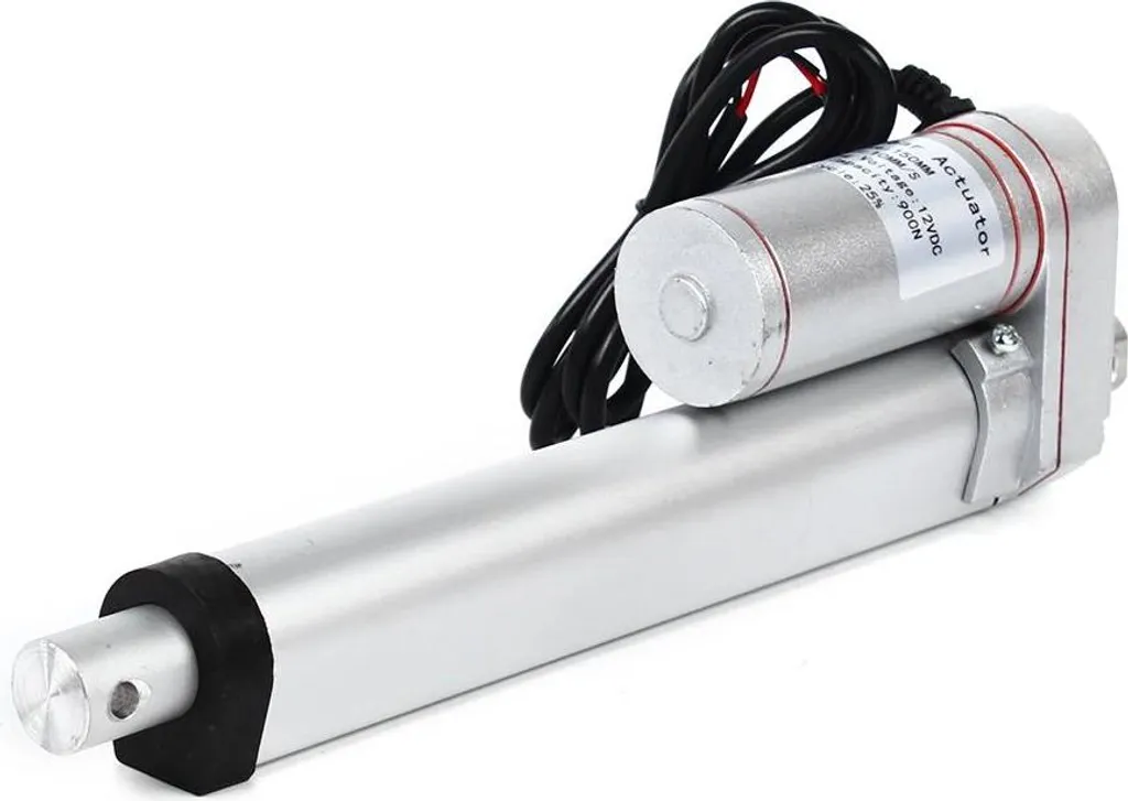 Vérin électrique 12V 10mm/s IP54 en aluminium rouge et sa télécommande RF - 4