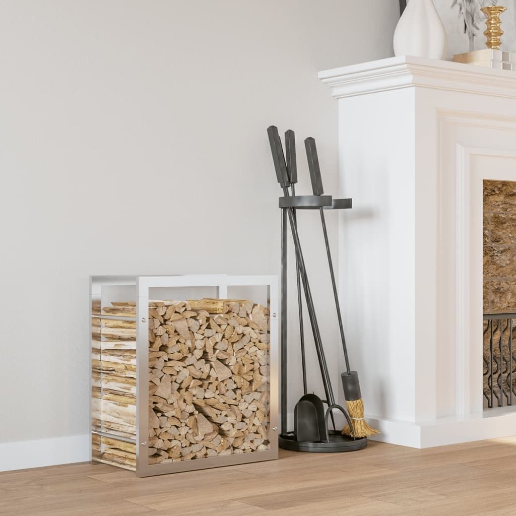 Schlichtes Brennholzregal 50x28x56 cm Edelstahl - Kaminholzregale DE8278719 1parcel